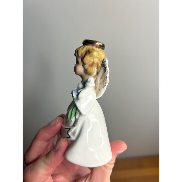 Vintage lady girl figurine kitschy wings angel January birthday collectable - Picture 2 of 7